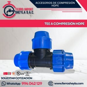 TEE A COMPRESIÓN HDPE