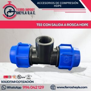 TEE CON SALIDA A ROSCA HDPE