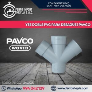 YEE DOBLE PVC PARA DESAGÜE | PAVCO