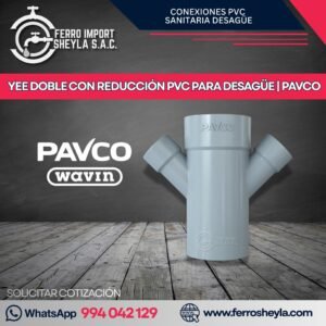 YEE DOBLE CON REDUCCIÓN PVC PARA DESAGÜE | PAVCO