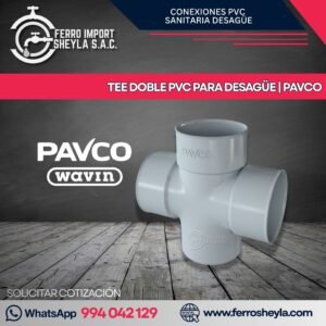 TEE DOBLE PVC PARA DESAGÜE | PAVCO