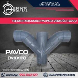 TEE SANITARIA DOBLE PVC PARA DESAGÜE | PAVCO