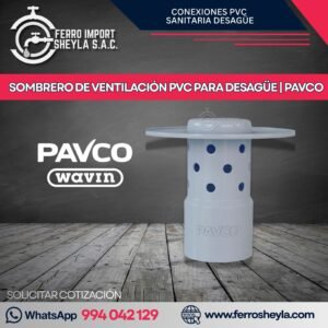 SOMBRERO DE VENTILACIÓN PVC PARA DESAGÜE | PAVCO