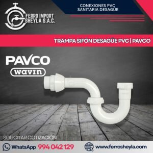 TRAMPA SIFÓN DESAGÜE PVC | PAVCO