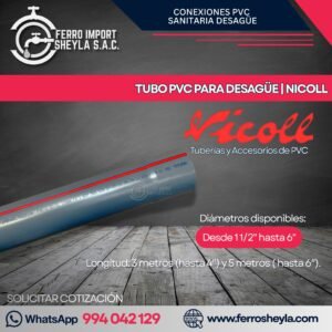 TUBO PVC PARA DESAGÜE | NICOLL