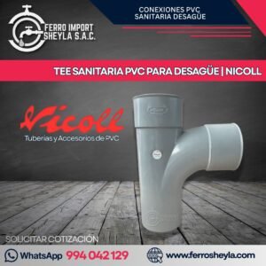 TEE SANITARIA PVC PARA DESAGÜE | NICOLL