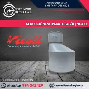 REDUCCIÓN PVC PARA DESAGÜE | NICOLL