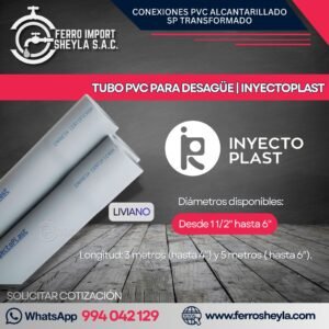 TUBO PVC PARA DESAGÜE | INYECTOPLAST