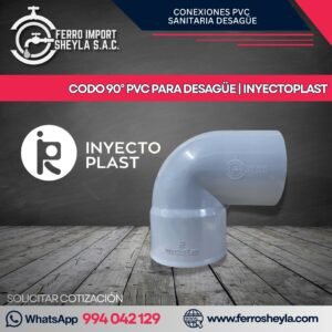 CODO 90° PVC PARA DESAGÜE | INYECTOPLAST