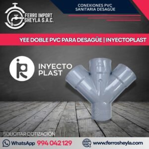 YEE DOBLE PVC PARA DESAGÜE | INYECTOPLAST