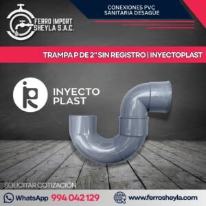 TRAMPA P DE 2" SIN REGISTRO | INYECTOPLAST