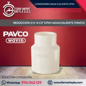 REDUCCIÓN 3/4" A 1/2" CPVC AGUA CALIENTE | PAVCO