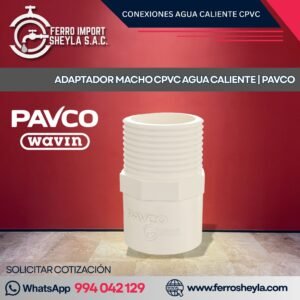 ADAPTADOR MACHO CPVC AGUA CALIENTE | PAVCO
