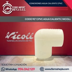 CODO 90° CPVC AGUA CALIENTE | NICOLL