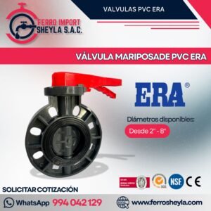 VÁLVULA MARIPOSADE PVC ERA