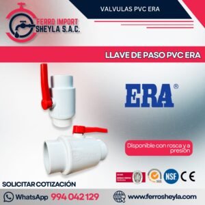 LLAVE DE PASO PVC ERA