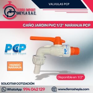 CAÑO JARDIN PVC 1/2"  NARANJA PCP
