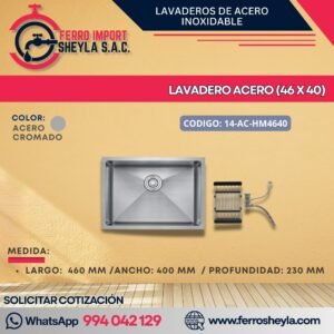 LAVADERO ACERO (46 X 40)