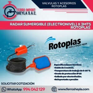 RADAR SUMERGIBLE (ELECTRONIVEL) X 3MTS ROTOPLAS