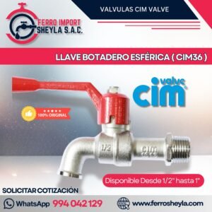 LLAVE BOTADERO ESFÉRICA ( CIM36 )
