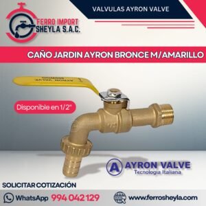 CAÑO JARDIN AYRON BRONCE M/AMARILLO