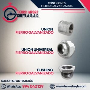 UNIONES Y BUSHINGS FIERRO GALVANIZADO