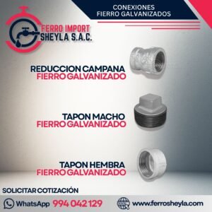 REDUCCIONES Y TAPONES FIERRO GALVANIZADO