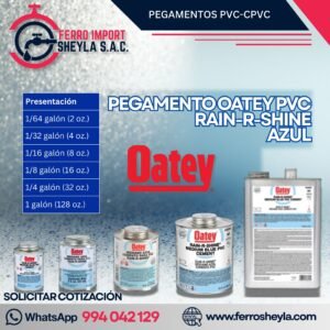 PEGAMENTO OATEY PVC RAIN-R-SHINE AZUL