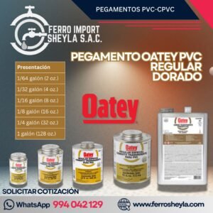 PEGAMENTO OATEY PVC REGULAR DORADO