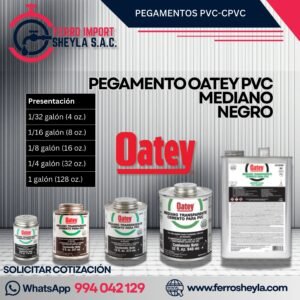 PEGAMENTO OATEY PVC MEDIANO NEGRO