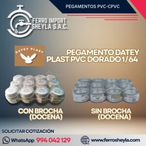 PEGAMENTO DATEY PLAST PVC DORADO 1/64