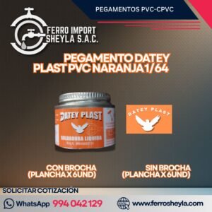 PEGAMENTO DATEY PLAST PVC NARANJA 1/64