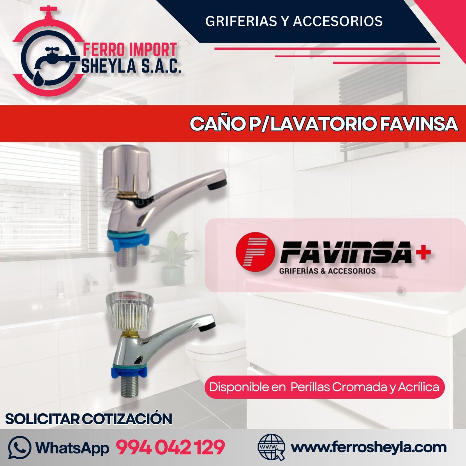 Caños Lavatorios Favinsa