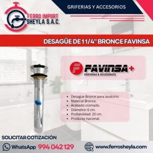 DESAGÜE DE 1 1/4" BRONCE FAVINSA