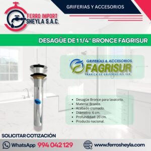 DESAGÜE DE 1 1/4" BRONCE FAGRISUR