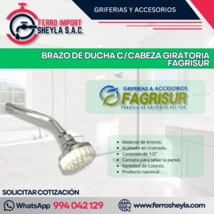 SALIDA (BRAZO) DE DUCHA C/CABEZA GIRATORIA FAGRISUR