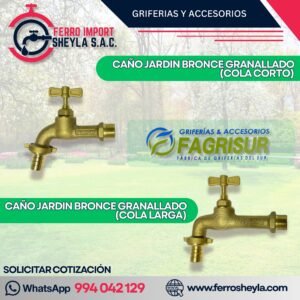 CAÑO JARDIN BRONCE GRANALLADO FAGRISUR