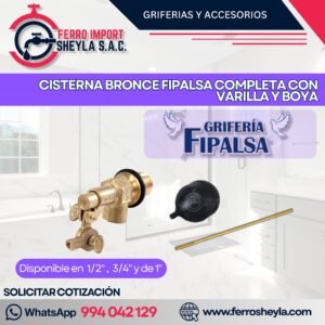 VÁLVULAS CISTERNA BRONCE FIPALSA COMPLETA CON VARILLA Y BOYA