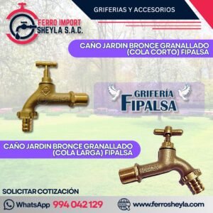CAÑO JARDIN BRONCE GRANALLADO FIPALSA