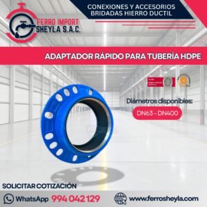 ADAPTADOR RÁPIDO PARA TUBERÍA HDPE