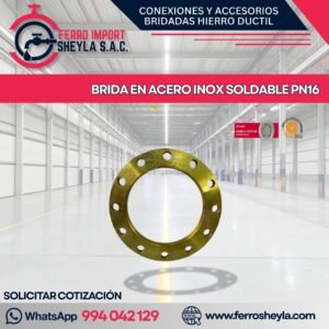 BRIDA EN ACERO INOX SOLDABLE PN16
