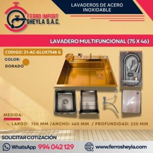 LAVADERO MULTIFUNCIONAL DORADO (75 X 46)