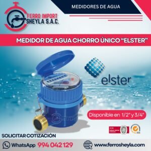 MEDIDOR DE AGUA CHORRO ÚNICO “ELSTER”