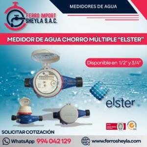 MEDIDOR DE AGUA CHORRO MÚLTIPLE “ELSTER”