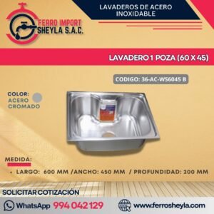 LAVADERO 1 POZA (60 X 45)