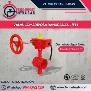 VÁLVULA MARIPOSA RANURADA UL/FM