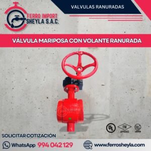 VÁLVULA MARIPOSA CON VOLANTE RANURADA