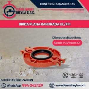 BRIDA PLANA RANURADA UL/FM