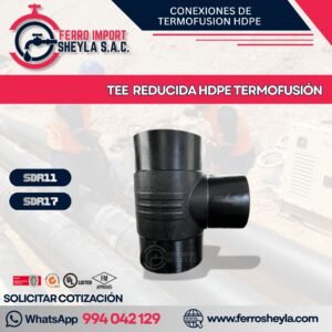 TEE  REDUCIDA HDPE TERMOFUSIÓN