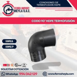 CODO 90° HDPE TERMOFUSIÓN